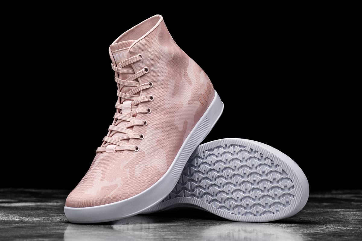 Nobull High-Top Canvas Men's Trainers Rose Camo | Australia (LE6384)